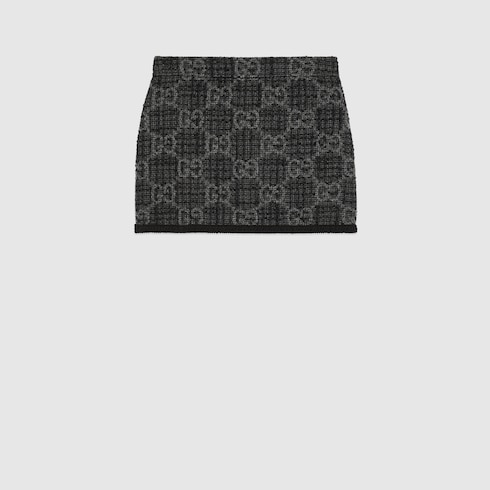 Falda de tweed con GG