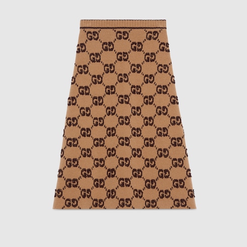 GG wool bouclé jacquard skirt