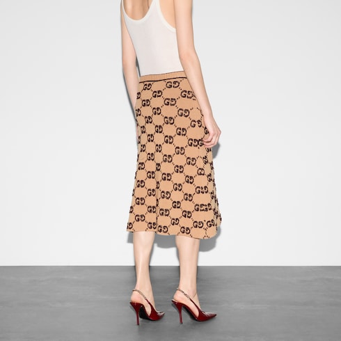 GG wool bouclé jacquard skirt