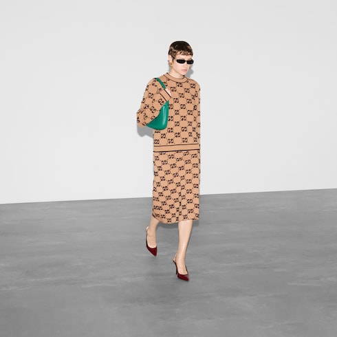 GG wool bouclé jacquard skirt
