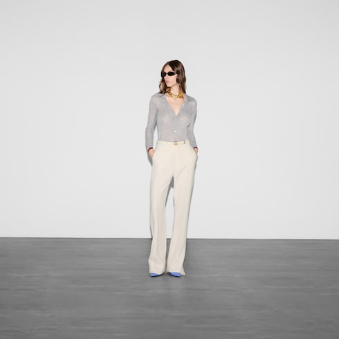 Wool crêpe pant