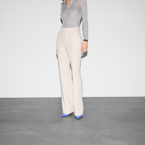 Wool crêpe pant