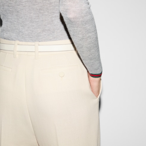 Wool crêpe pant