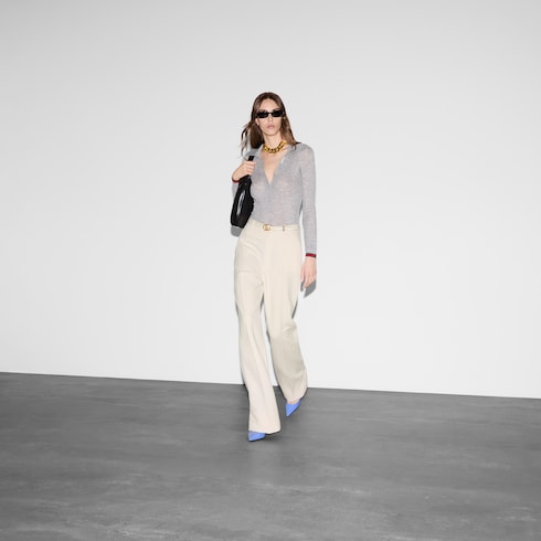 Wool crêpe pant