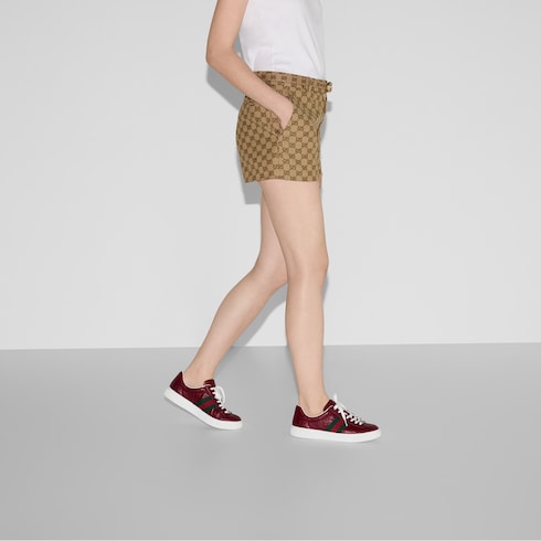 Sneaker Gucci Ace donna con dettaglio Web