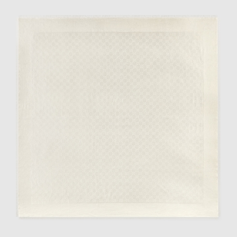 GG silk cotton jacquard shawl