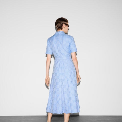 Cotton poplin midi dress