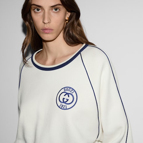 Cotton jersey sweatshirt with embroidery Detail 5