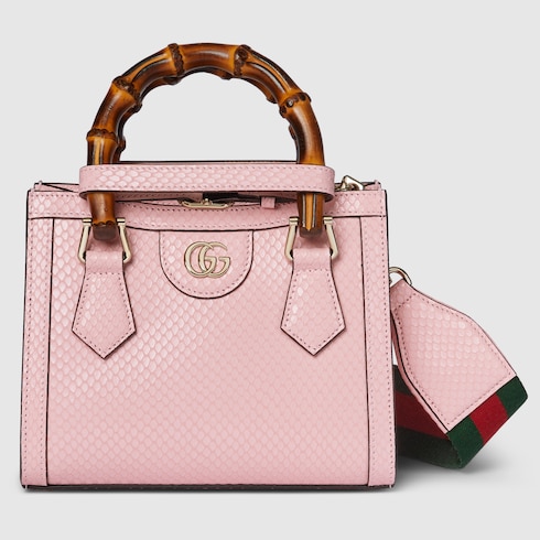 Gucci Diana mini python tote bag