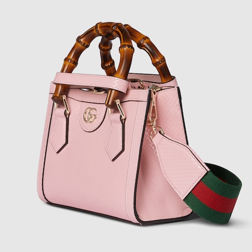 Mini borsa shopping Gucci Diana in pitone