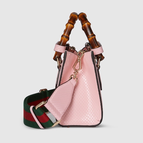 Mini borsa shopping Gucci Diana in pitone