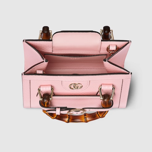 Mini borsa shopping Gucci Diana in pitone