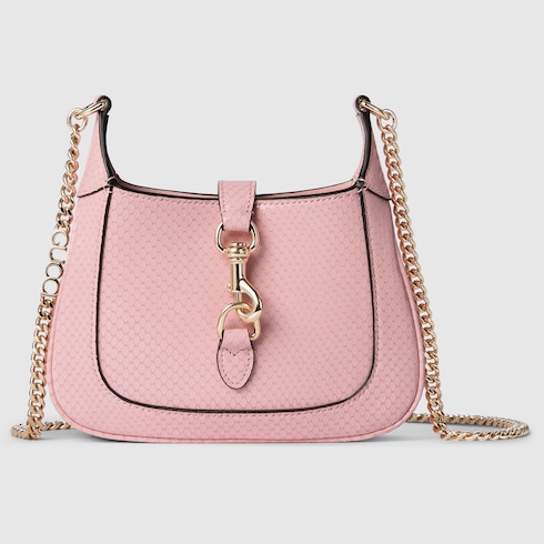 Gucci Jackie Notte系列蟒蛇皮迷你手袋