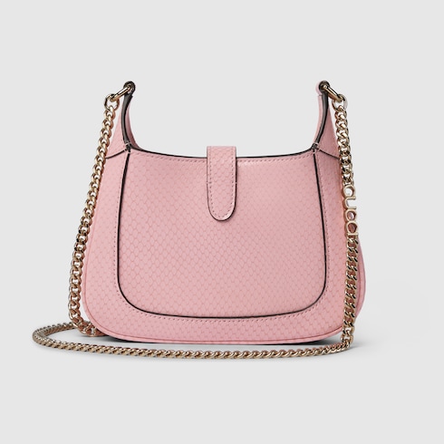 Gucci Jackie Notte系列蟒蛇皮迷你手袋