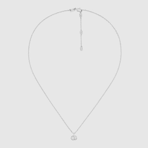 GG Running 18k necklace in white gold