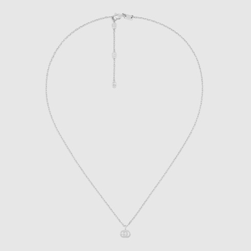 GG Running 18k necklace in white gold