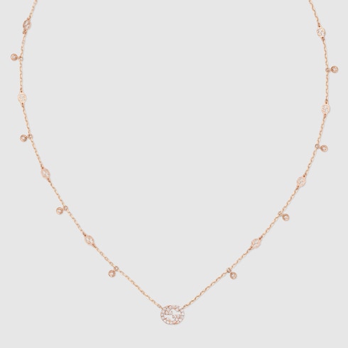 Collana Gucci Interlocking con diamanti