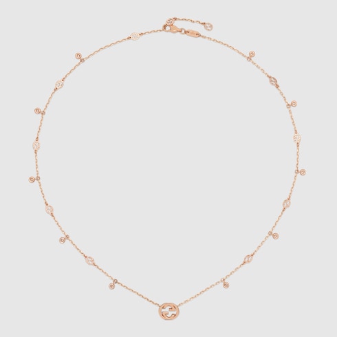 Collana Gucci Interlocking con diamanti
