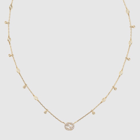 สร้อยคอ Gucci Interlocking 18k diamond necklace