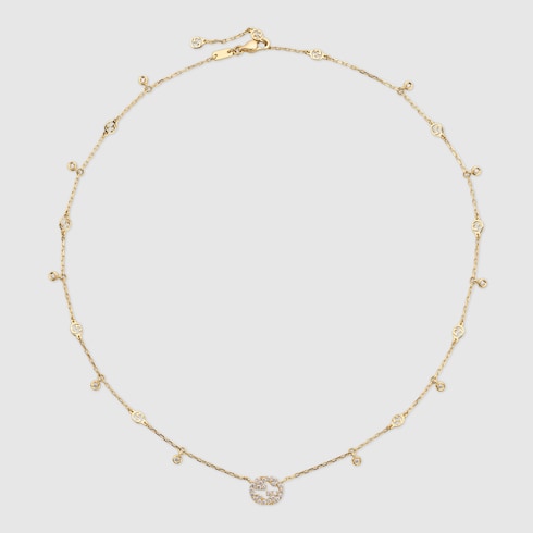 สร้อยคอ Gucci Interlocking 18k diamond necklace