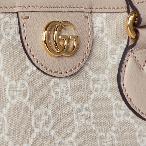 Borsa shopping Ophidia misura piccola in tessuto GG Supreme beige e bianco GUCCI Italia