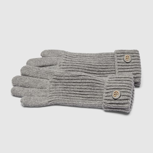Handschuhe aus Wolle und Kaschmir mit Doppel G