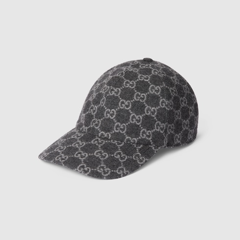 GUCCI GG Flannel Baseball Hat Size XXL Black