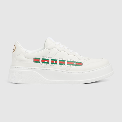 Men s chunky sneaker in White Fabric GUCCI SI