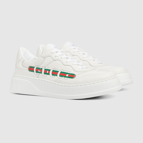 Men s chunky sneaker in White Fabric GUCCI SI