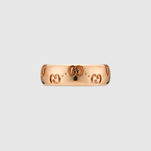 Anello GG Icon oro 18k sottile