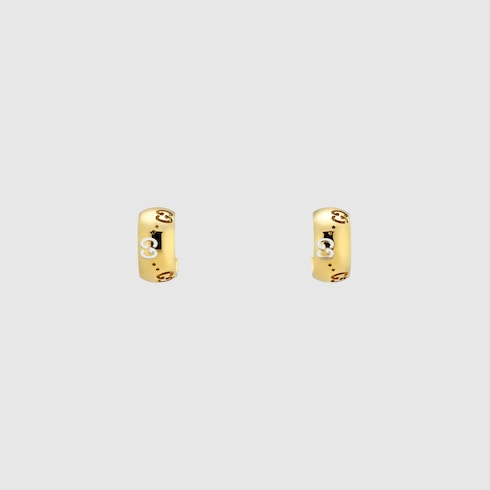 Icon 18k GG hoop earrings Detail 2