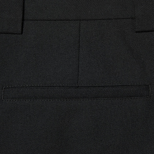 Wool blend twill short with Web