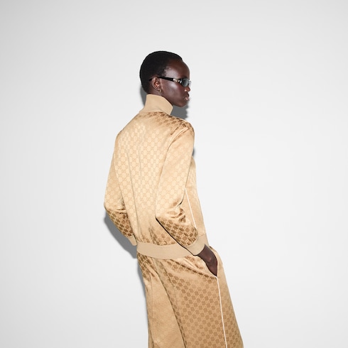 Giacca con cerniera in jacquard GG