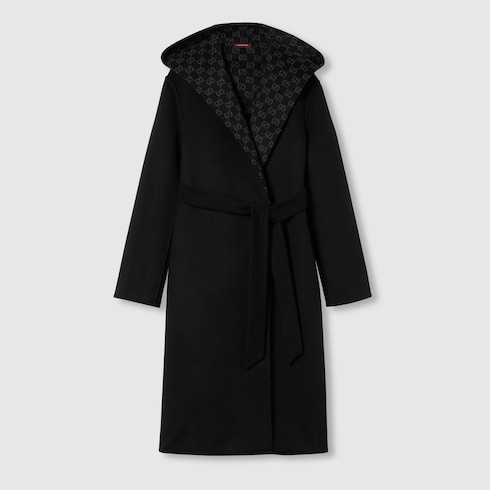 Manteau réversible dans un mélange de laine et de soie GG