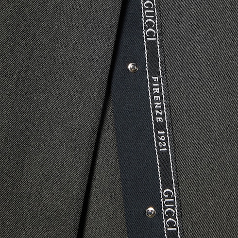 Wool shirt with embroidery