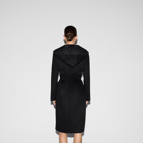 Manteau réversible dans un mélange de laine et de soie GG