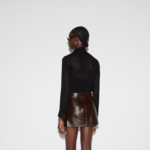 Top in georgette di seta