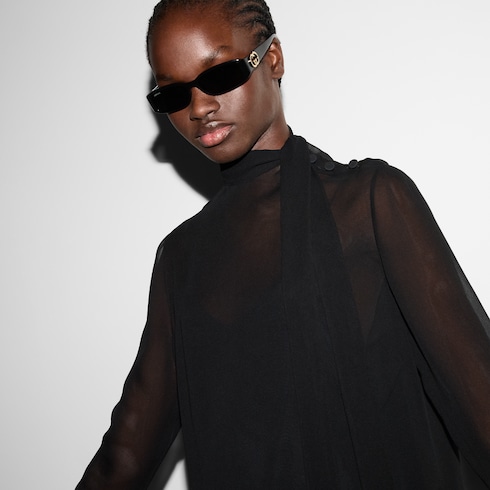 Top in georgette di seta