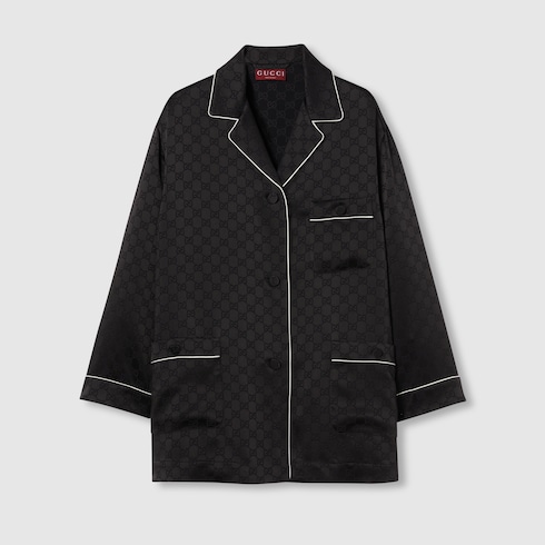 Chemise en jacquard de viscose GG
