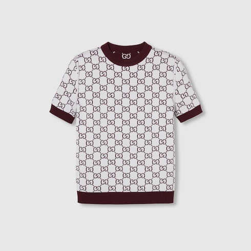 Maglia reversibile in lana GG jacquard