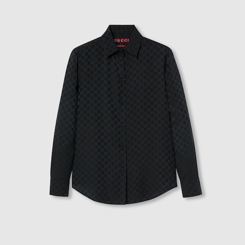 Chemise en crêpe de soie GG