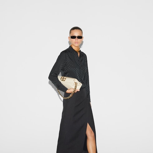 Chemise en crêpe de soie GG