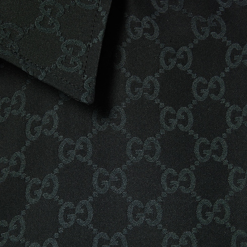 Camicia in crêpe di seta GG
