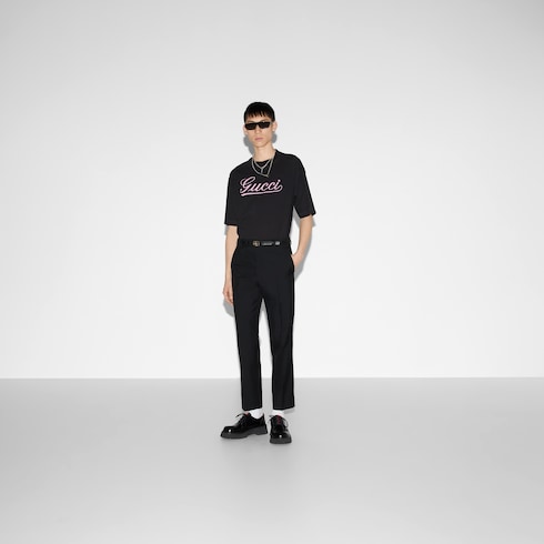 Cotton T-shirt with Gucci Script print