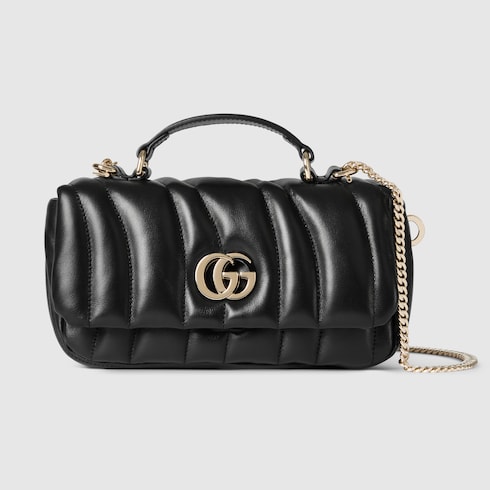 GucciPebbled Calfskin Medium Miss GG Top Handle Bag Light outlets Cuir