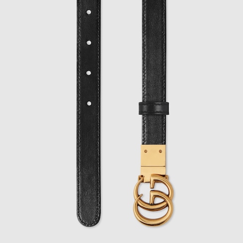 Cintura sottile reversibile GG Marmont