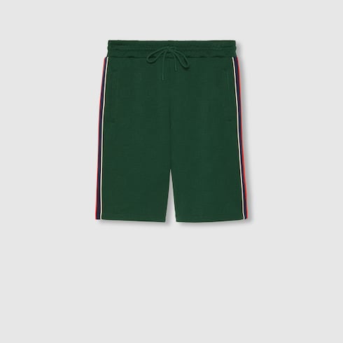 GG jacquard jersey shorts in Green Ready to wear GUCCI SI