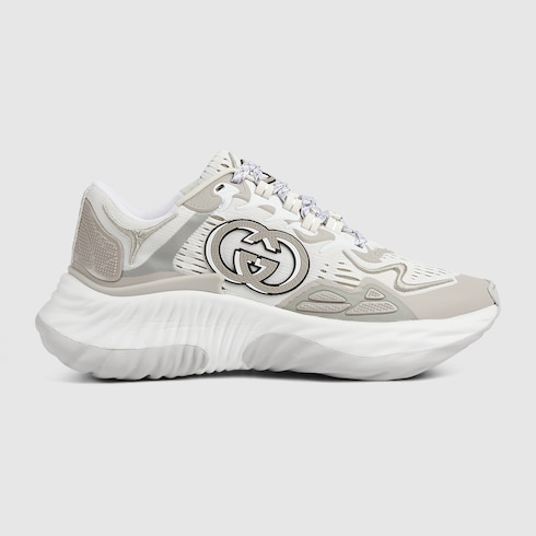 Women's Gucci Ripple sneaker in White Grey Fabric | GUCCI® SI