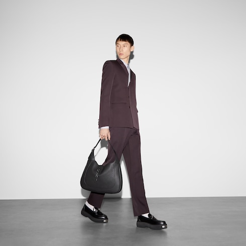 Jackie large shoulder bag in Black Leather | GUCCI® SI