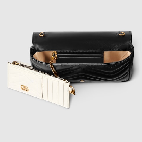 GG Marmont Mini-Tasche in schwarzes Leder | GUCCI® DE 